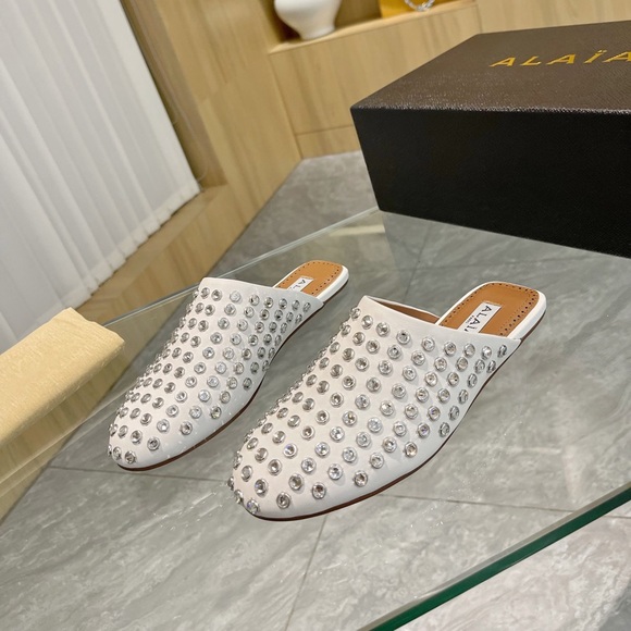 Alaïa Chic Studded Flat Mules